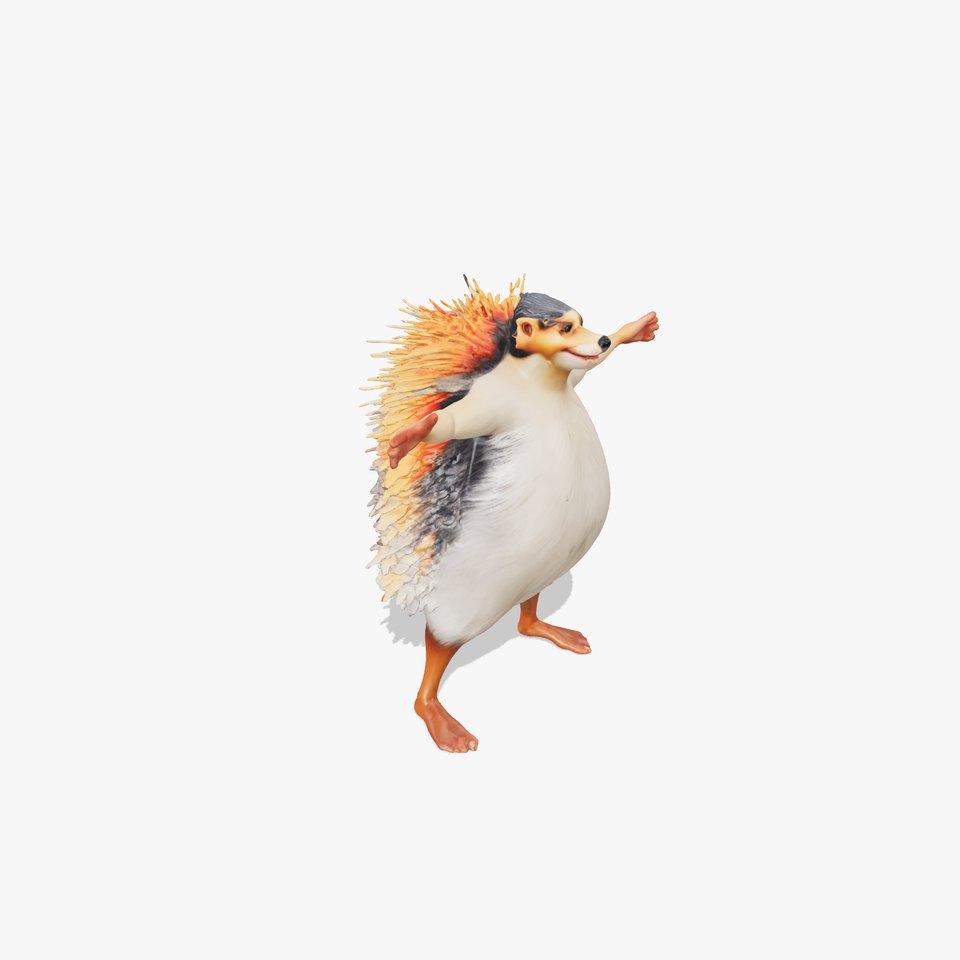 Cheerful Hedgehog Character model pack